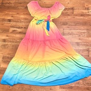 Beautiful Rainbow Maxi Dress